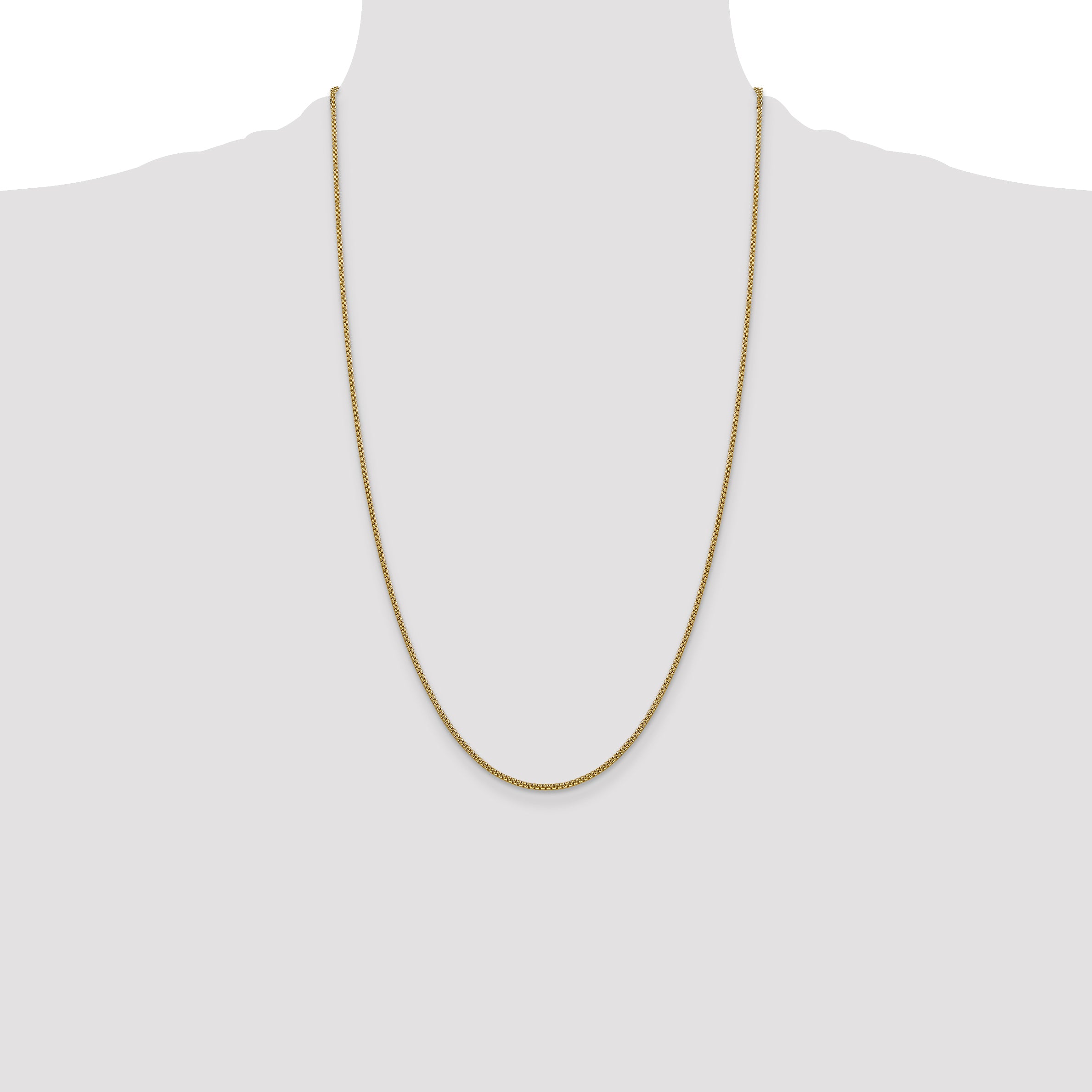 14k 1.5mm Semi-Solid Round Box Chain