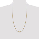 14k 1.5mm Semi-Solid Round Box Chain