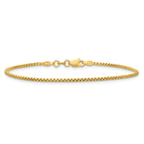 14k 1.5mm Semi-Solid Round Box Chain