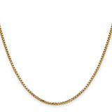14k 1.75mm Semi-Solid Round Box Chain
