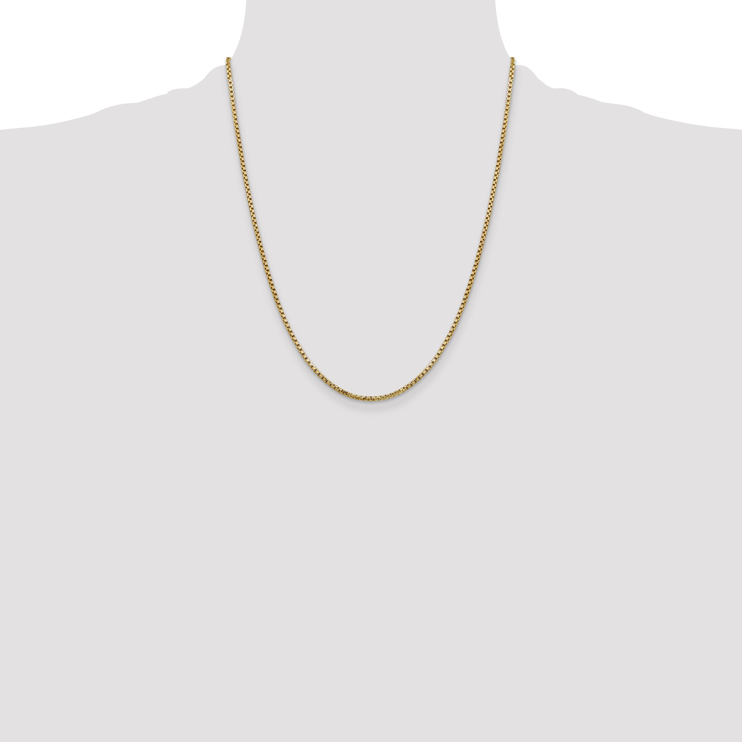 14k 1.75mm Semi-Solid Round Box Chain