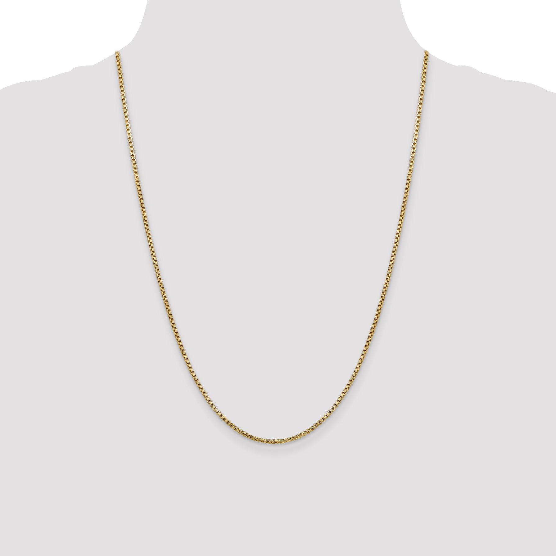 14k 1.75mm Semi-Solid Round Box Chain