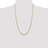 14k 1.75mm Semi-Solid Round Box Chain