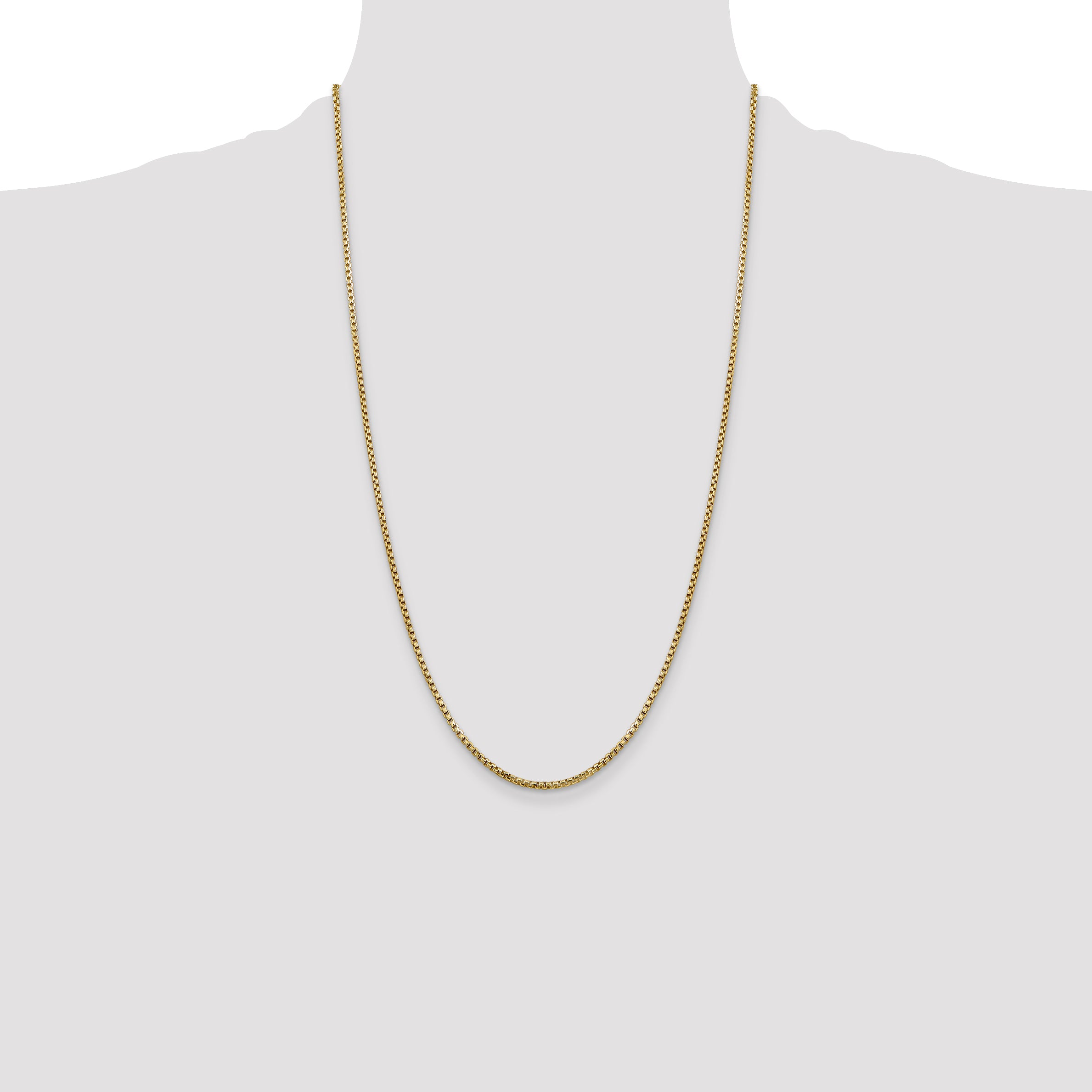 14k 1.75mm Semi-Solid Round Box Chain