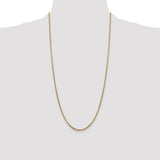 14k 1.75mm Semi-Solid Round Box Chain