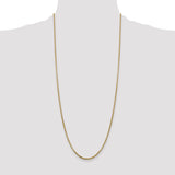 14k 1.75mm Semi-Solid Round Box Chain