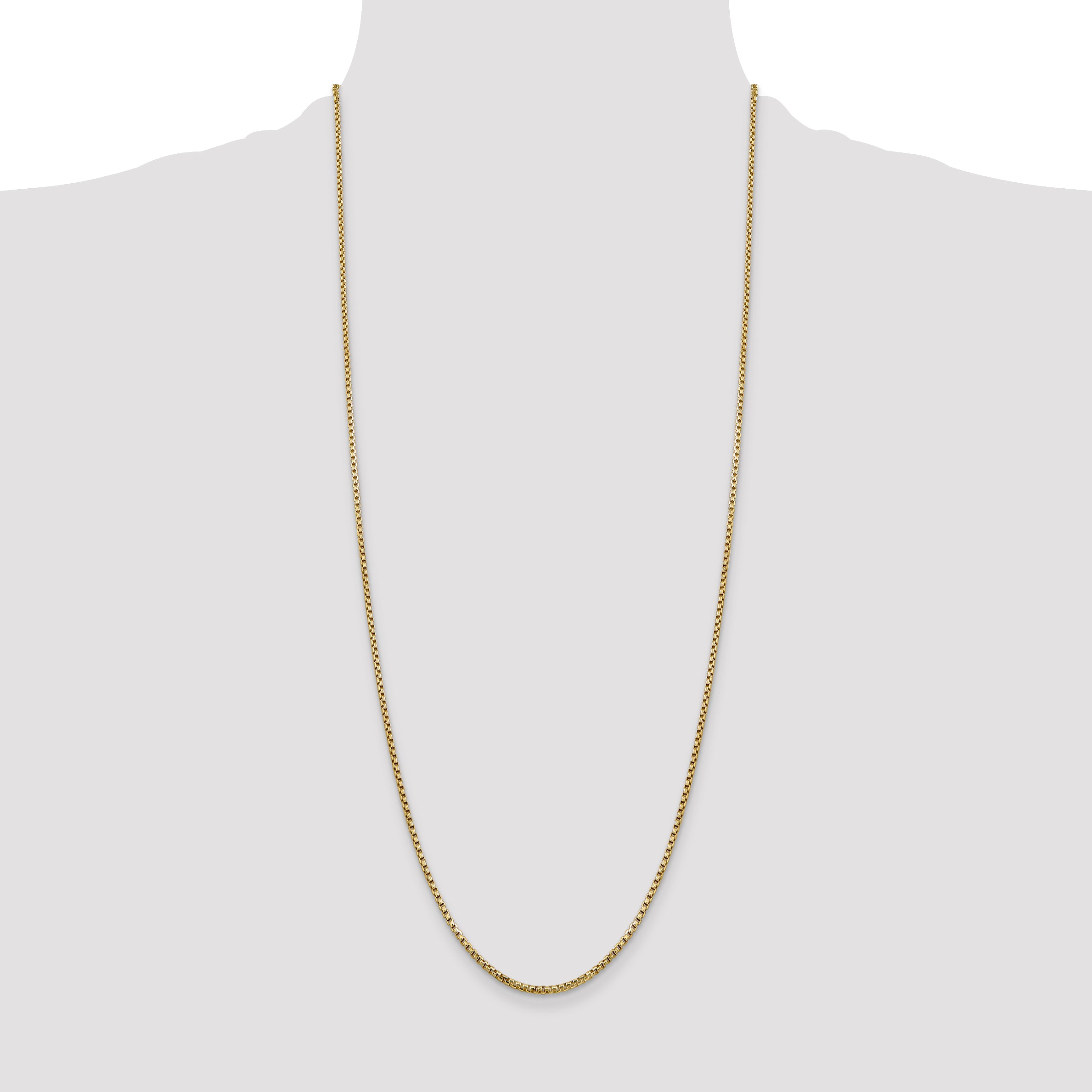 14k 1.75mm Semi-Solid Round Box Chain