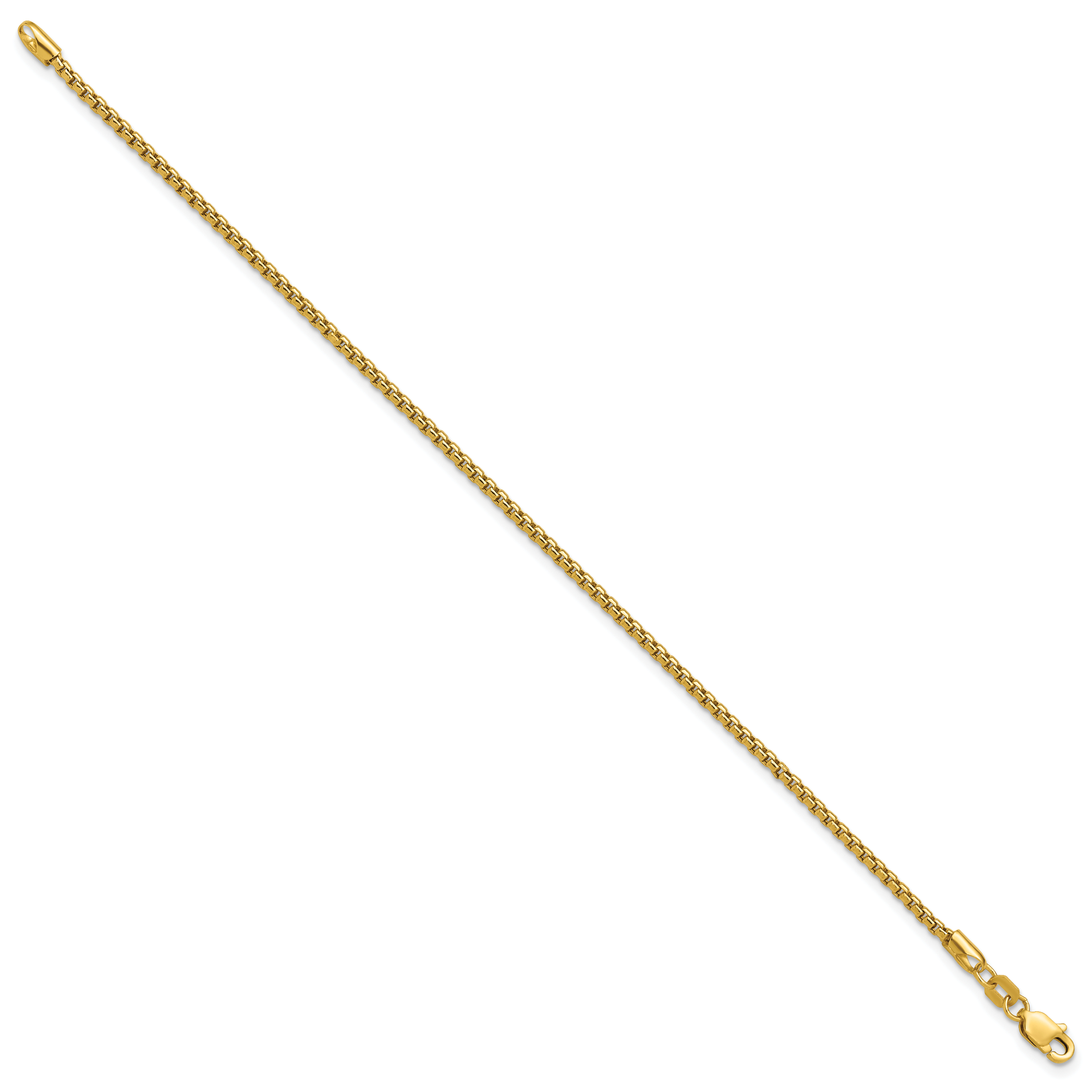 14k 1.75mm Semi-Solid Round Box Chain