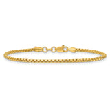 14k 1.75mm Semi-Solid Round Box Chain