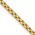 14k 2.45mm Semi-Solid Round Box Chain