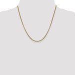 14k 2.45mm Semi-Solid Round Box Chain