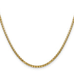 14k 2.45mm Semi-Solid Round Box Chain