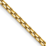 14k 2.45mm Semi-Solid Round Box Chain