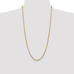14k 2.45mm Semi-Solid Round Box Chain