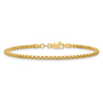 14k 2.45mm Semi-Solid Round Box Chain