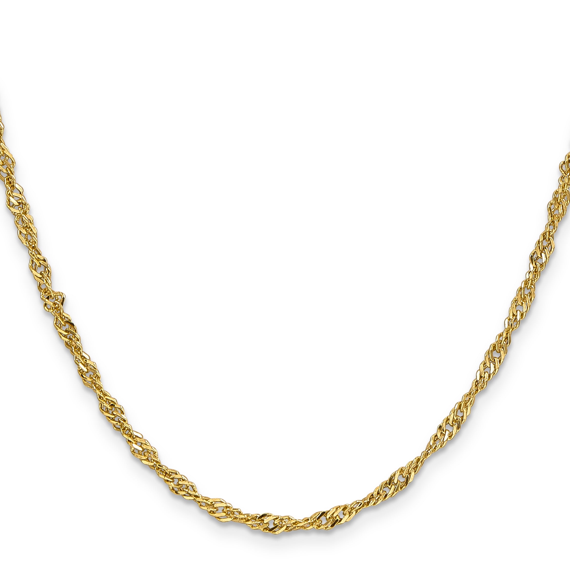 14k 2.75mm Lightweight Singapore Chain