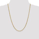 14k 2.75mm Lightweight Singapore Chain