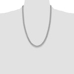 14k White Gold 6mm Semi-Solid Miami Cuban Chain