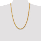 14k 6.75mm Semi-Solid Miami Cuban Chain
