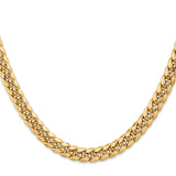 14k 7.3mm Semi-Solid Miami Cuban Chain