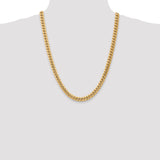 14k 7.3mm Semi-Solid Miami Cuban Chain