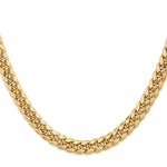 14k 7.3mm Semi-Solid Miami Cuban Chain