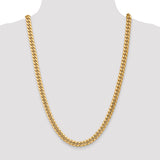 14k 7.3mm Semi-Solid Miami Cuban Chain