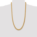 14k 7.3mm Semi-Solid Miami Cuban Chain