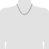 14k White Gold 7.3mm Semi-Solid Miami Cuban Chain