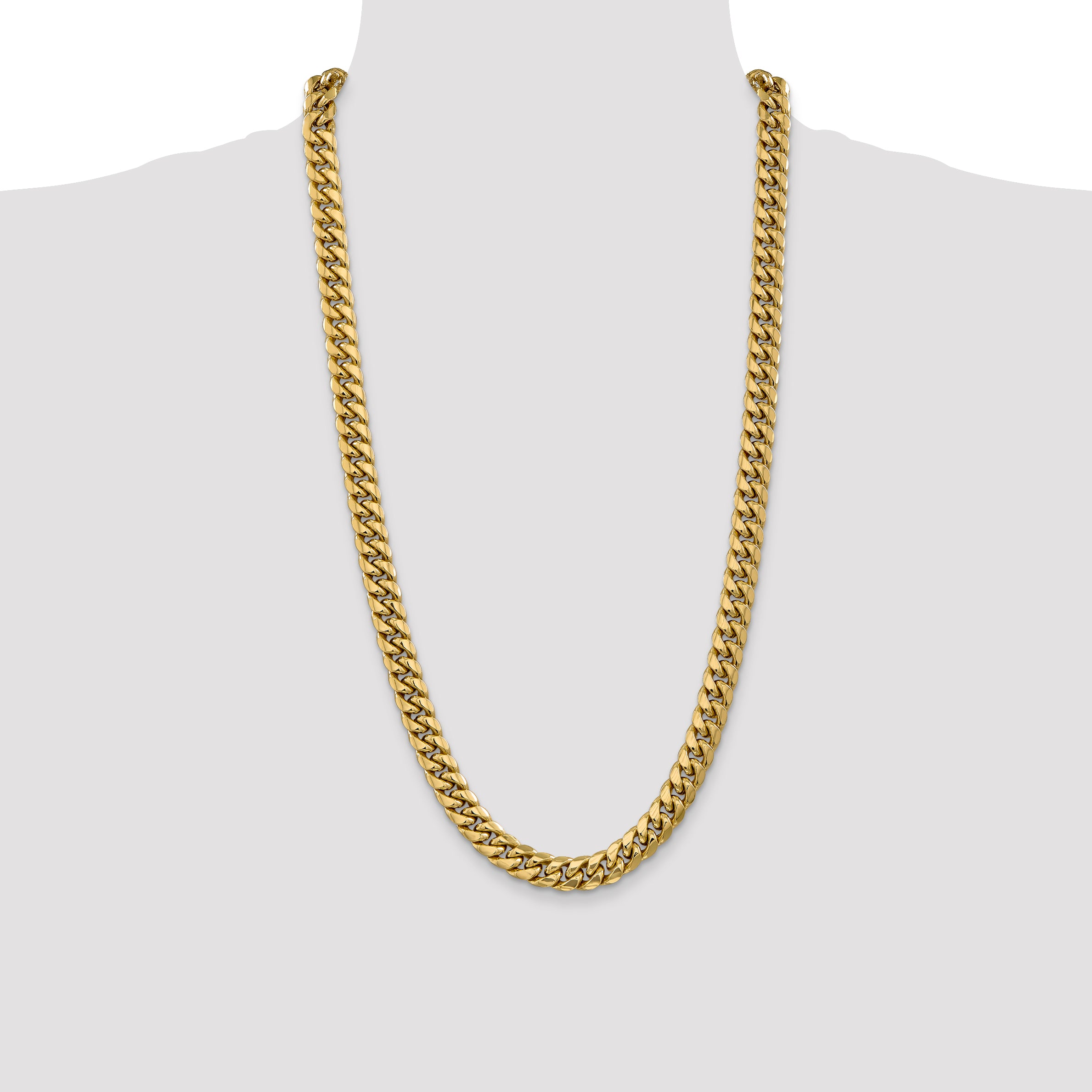 14k 9.3mm Semi-Solid Miami Cuban Chain
