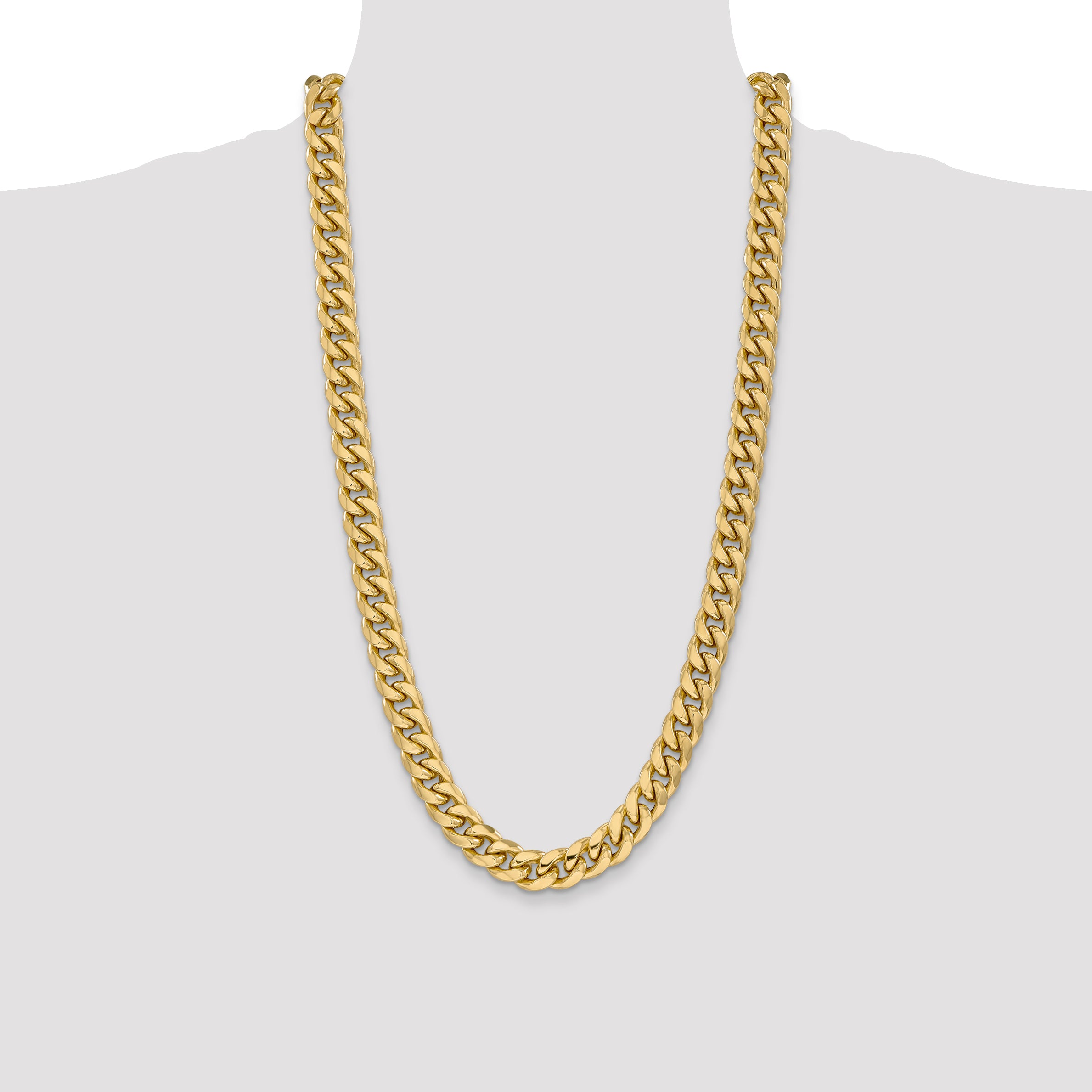 14k 11mm Semi-Solid Miami Cuban Chain
