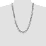 14k White Gold 11mm Semi-Solid Miami Cuban Chain