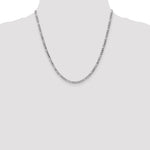 14k White Gold 3.5mm Semi-Solid Figaro Chain