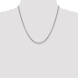 14k White Gold 2.45mm Semi-Solid Round Box Chain