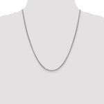 14k White Gold 2.45mm Semi-Solid Round Box Chain