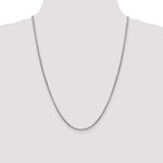 14k White Gold 2.45mm Semi-Solid Round Box Chain