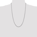 14k White Gold 2.45mm Semi-Solid Round Box Chain