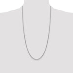 14k White Gold 2.45mm Semi-Solid Round Box Chain