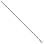 14k White Gold 2.45mm Semi-Solid Round Box Chain