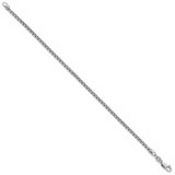 14k White Gold 2.45mm Semi-Solid Round Box Chain