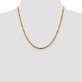 14k 3.6mm Semi-Solid Round Box Chain