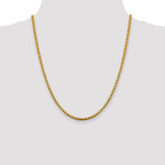 14k 3.6mm Semi-Solid Round Box Chain