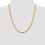 14k 3.6mm Semi-Solid Round Box Chain