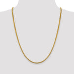 14k 3.6mm Semi-Solid Round Box Chain