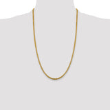 14k 3.6mm Semi-Solid Round Box Chain