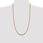 14k 3.6mm Semi-Solid Round Box Chain