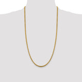 14k 3.6mm Semi-Solid Round Box Chain