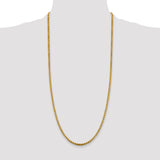 14k 3.6mm Semi-Solid Round Box Chain