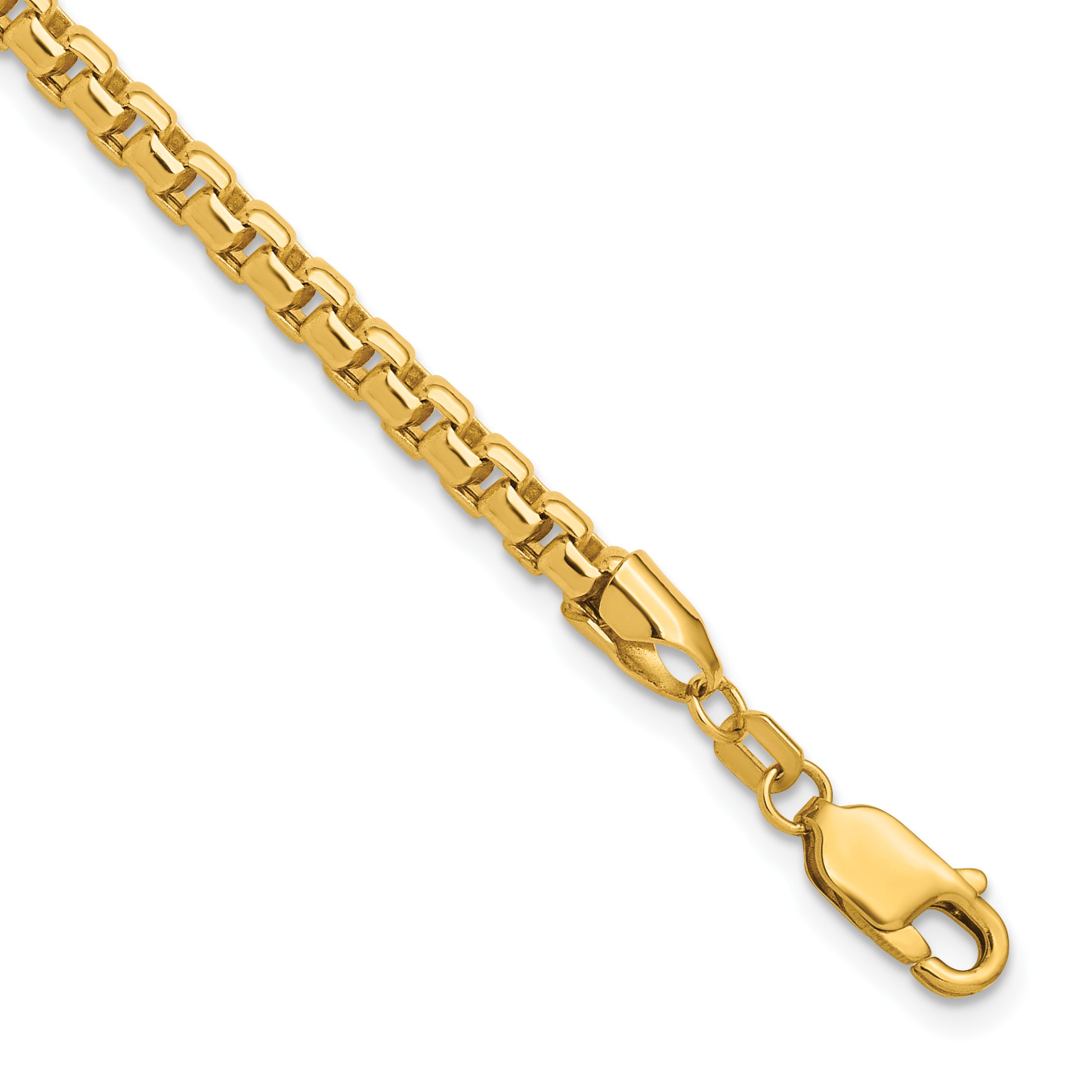 14k 3.6mm Semi-Solid Round Box Chain