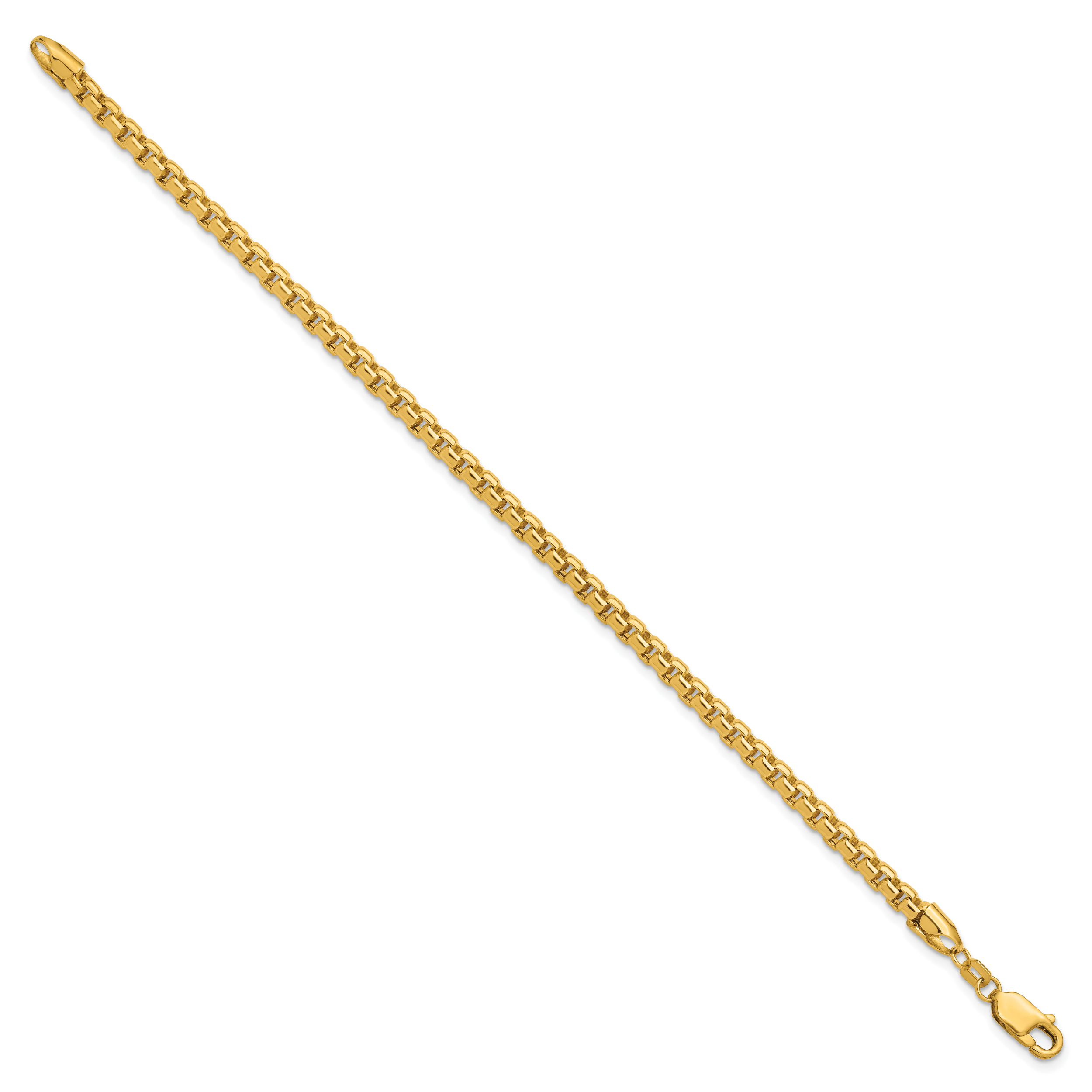 14k 3.6mm Semi-Solid Round Box Chain